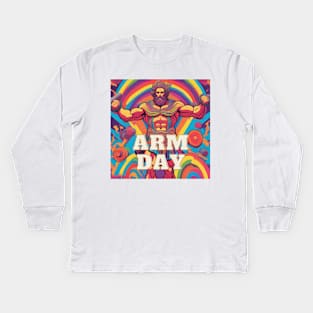 Arm day Kids Long Sleeve T-Shirt